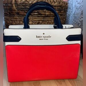 Kate Spade Staci Medium Satchel | Red, White & Blue Purse